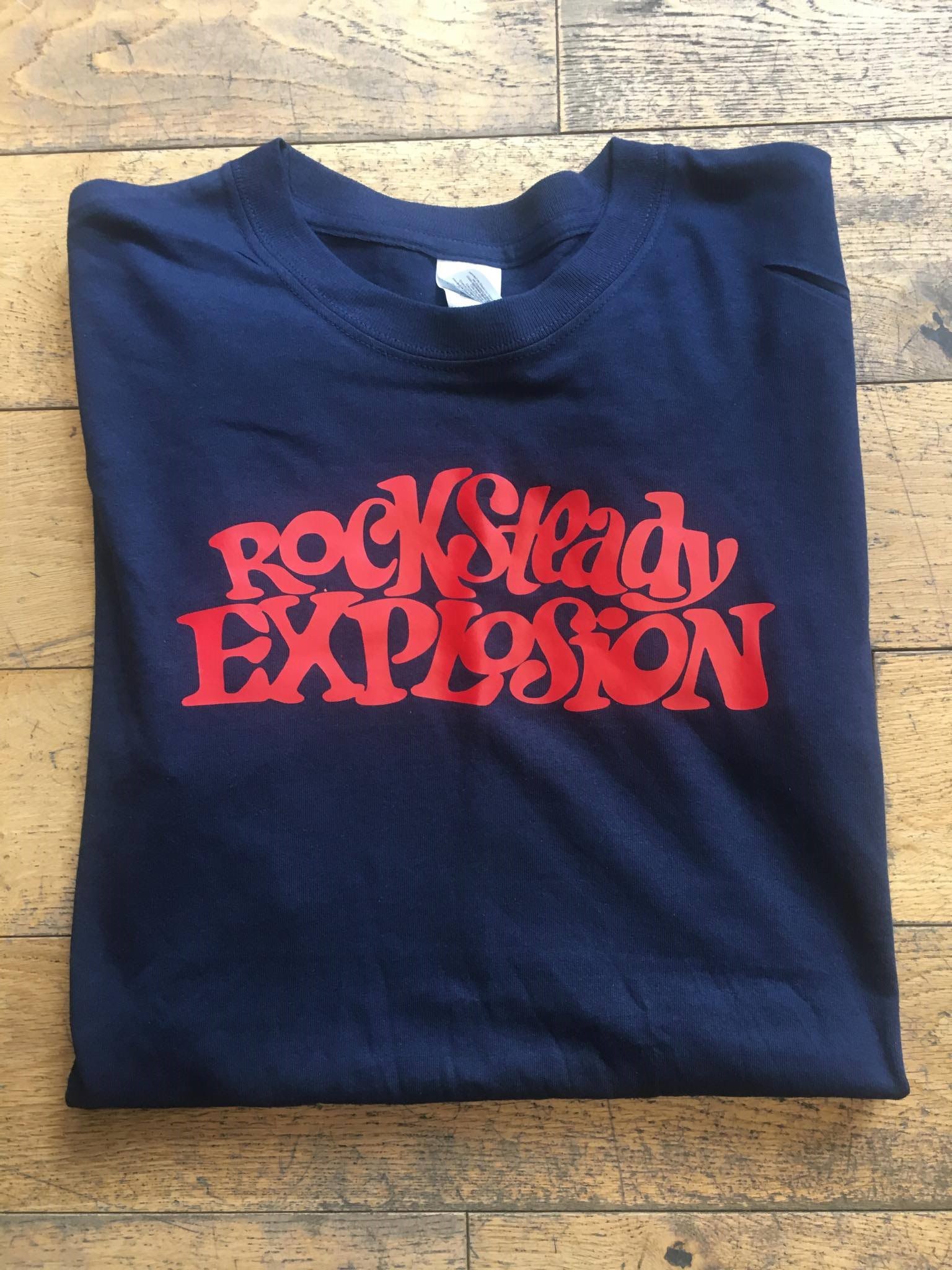 Rocksteady Explosion Ringer T-Shirt Navy And Red
